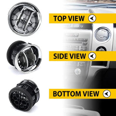 Fit For Ford F150 2009-2014 Chrome Dashboard Louver AC Heater Louvre Air Vent 6B93BC-57