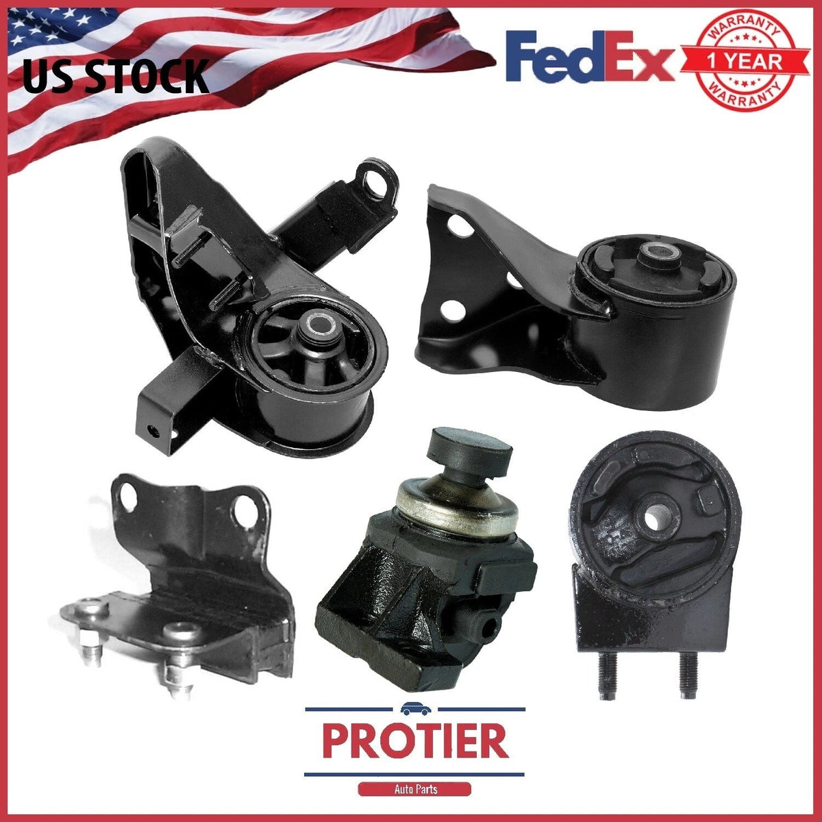 Engine Motor & Trans Mount Set FOR 1993-1997 Mazda 626 2.0L w/ Manual Trans 6B93BC-57
