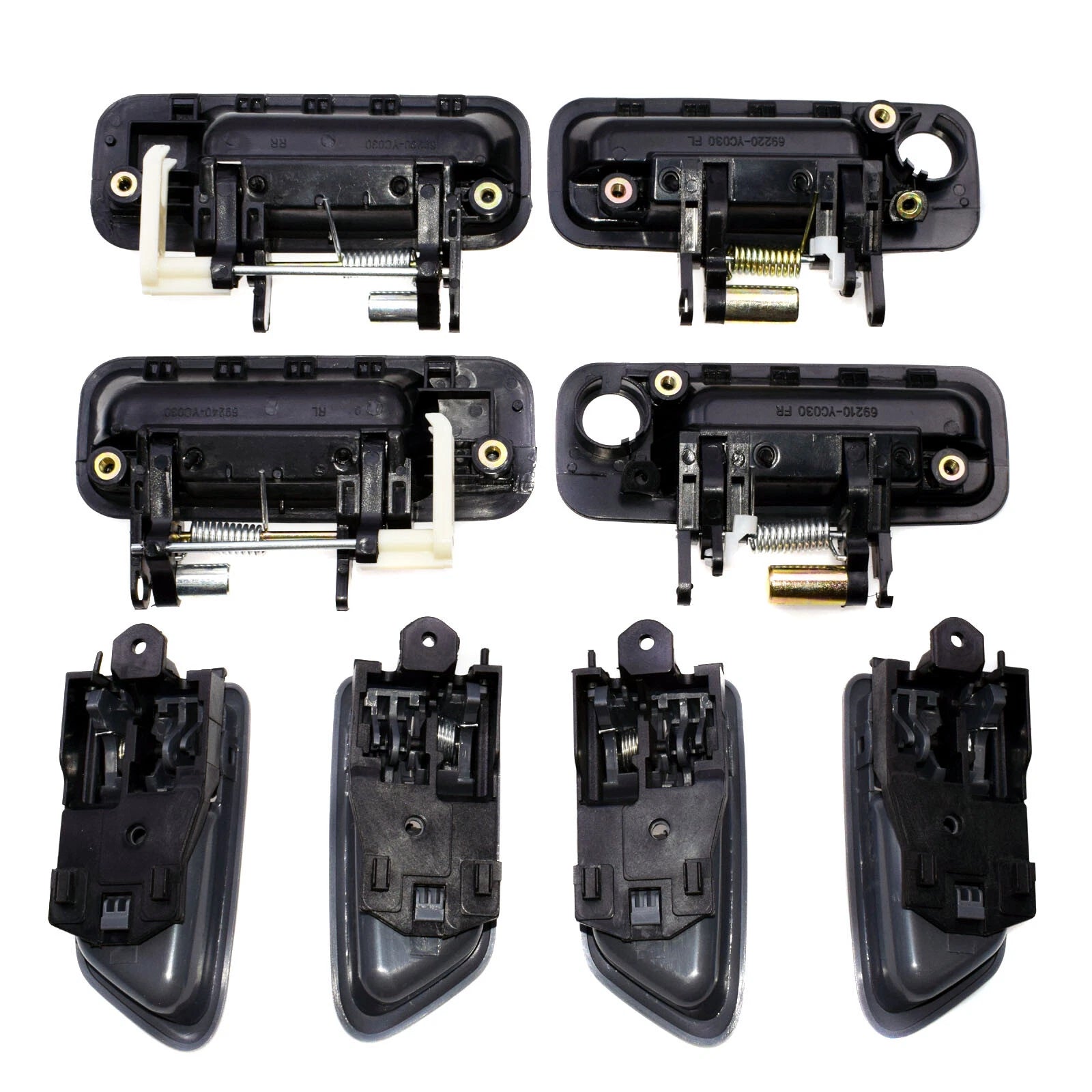 For Toyota Camry 97-01 Black Outside + Gray Inside Door Handle Front Rear LH RH 6B93BC-57