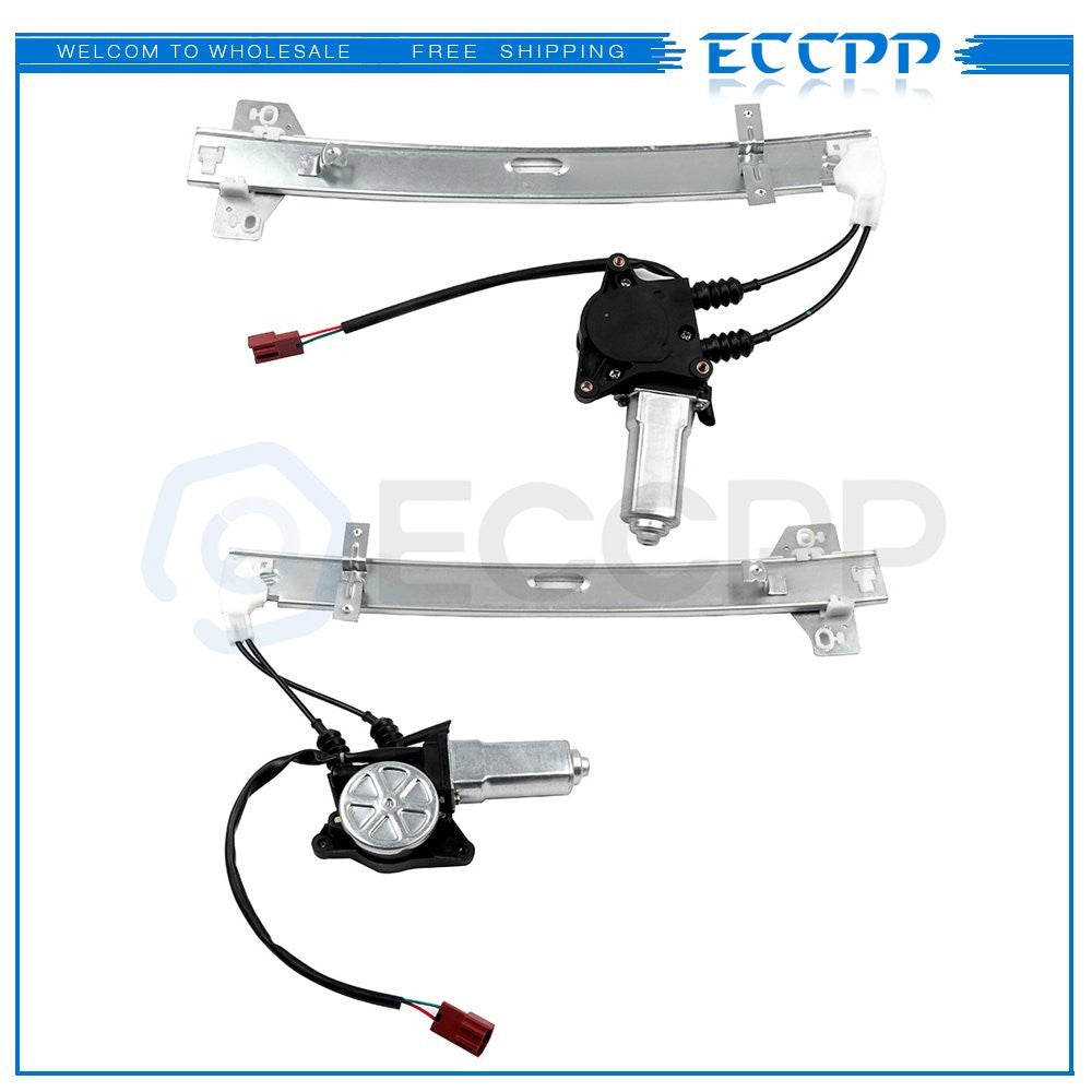 For 1990-1993 Honda Accord Rear LH RH Power Window Regulator With Motor