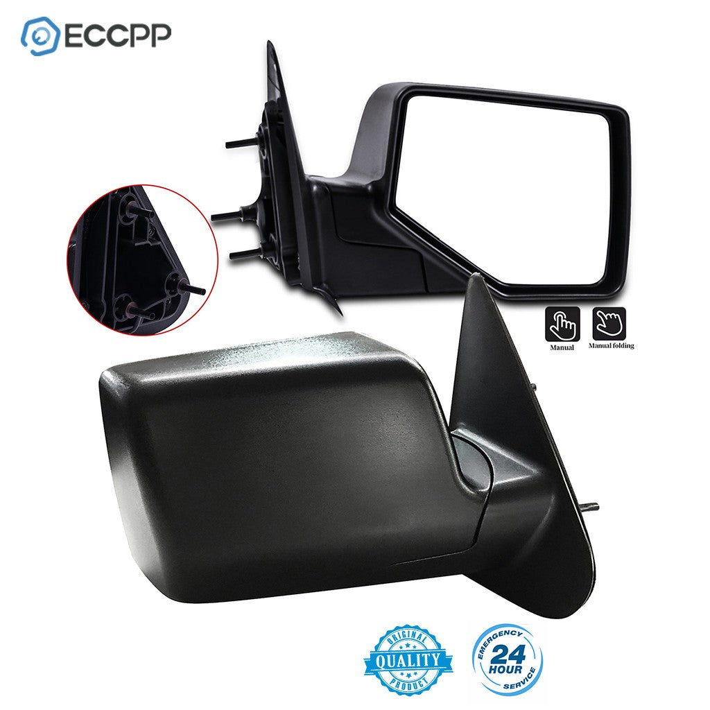 Pair Manual Mirrors For 06-11 Ford Ranger Pickup Black Manual Flod LH+RH Side 6B93BC-57