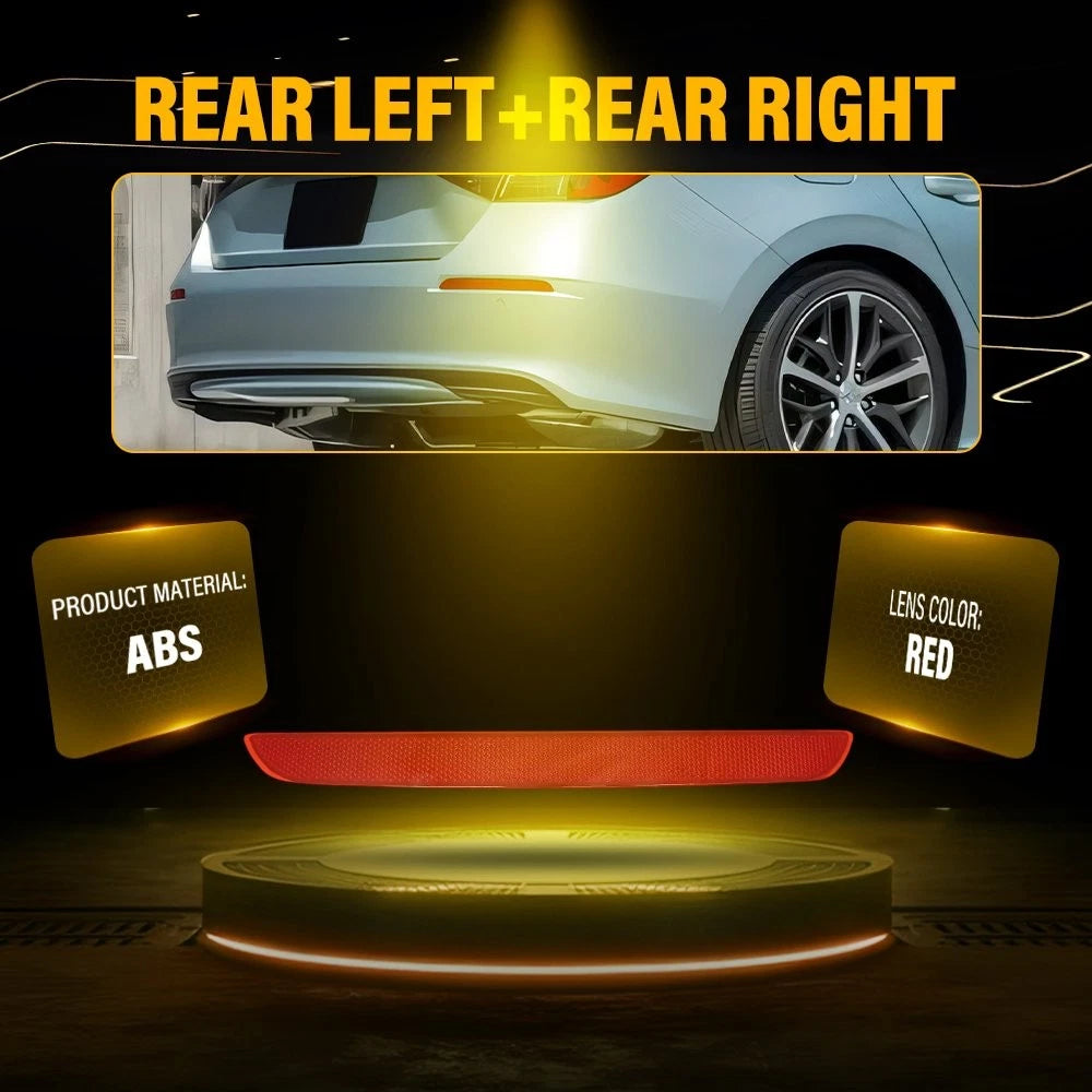 2X Rear Bumper Reflector Light Tail Lamp Case LH RH Fit 2022-2023 Honda Civic EA 6B93BC-57