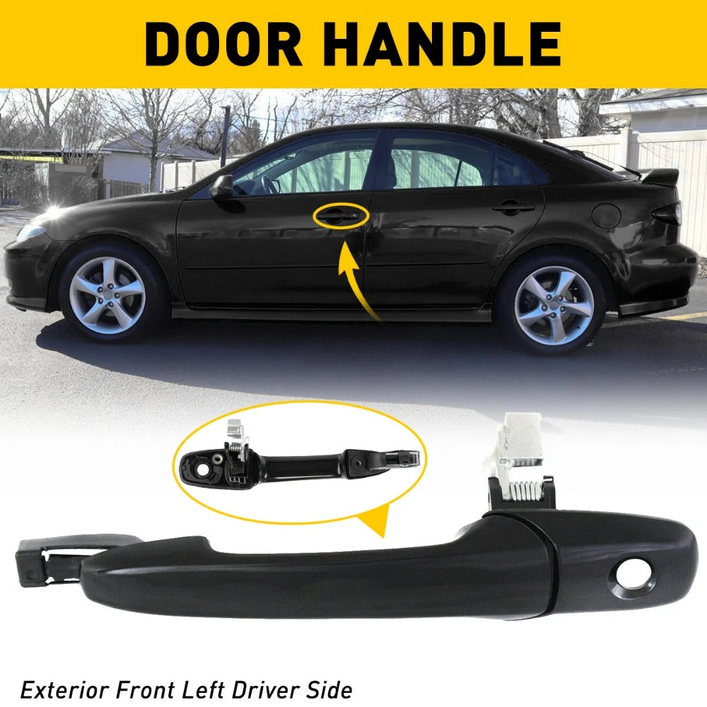 Outer Door Handle with Keyhole Front Driver For Mazda 3 5 6 CX-7 CX-9 RX-8 EOA 6B93BC-57