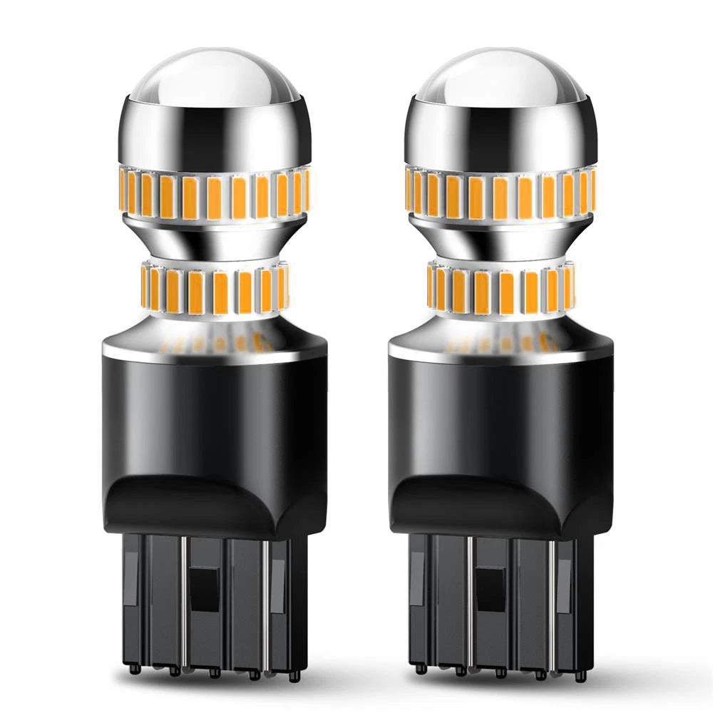 1-10Pcs AUXITO 360° 7443 7440 Amber Yellow LED Turn Signal Parking Light Bulbs AUXITO