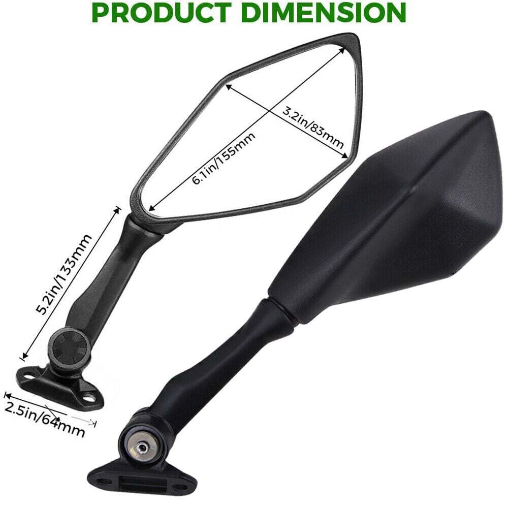Motorcycle Rear view Mirrors for Kawasaki Ninja 650R ER6F 2009-2012 & 2017-2022