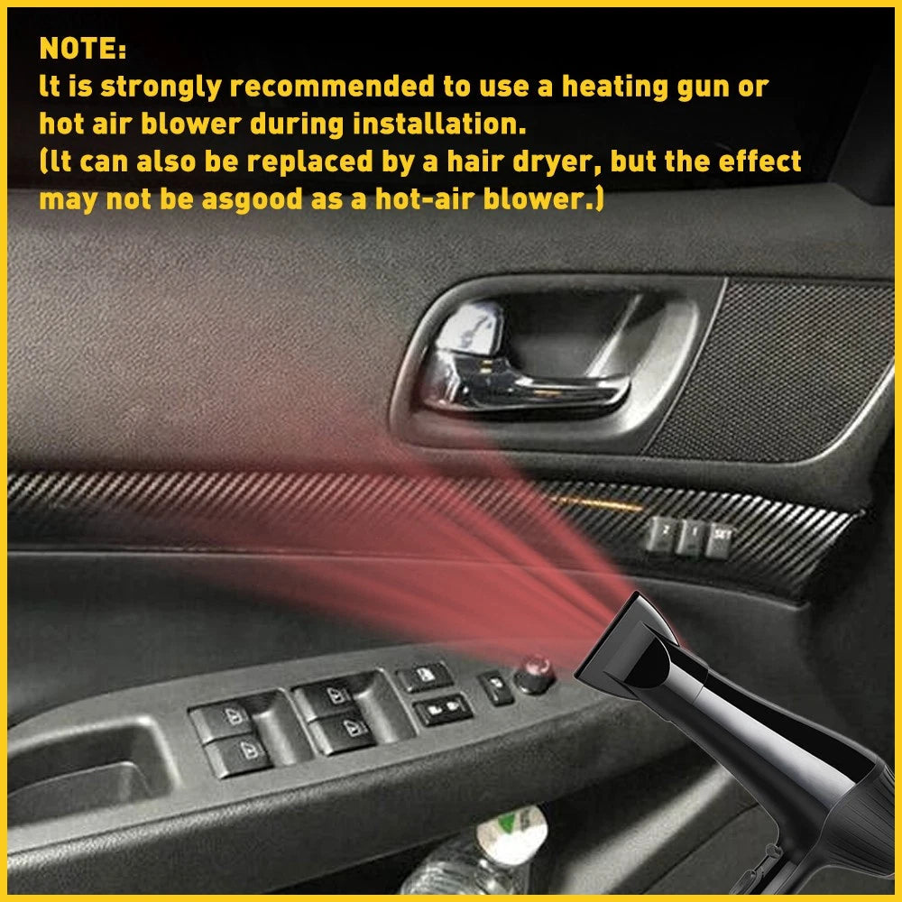 For Infiniti G25 G37 4 Doors 3D Carbon Fiber Pattern Interior DIY Trim Decal EOA 6B93BC-57