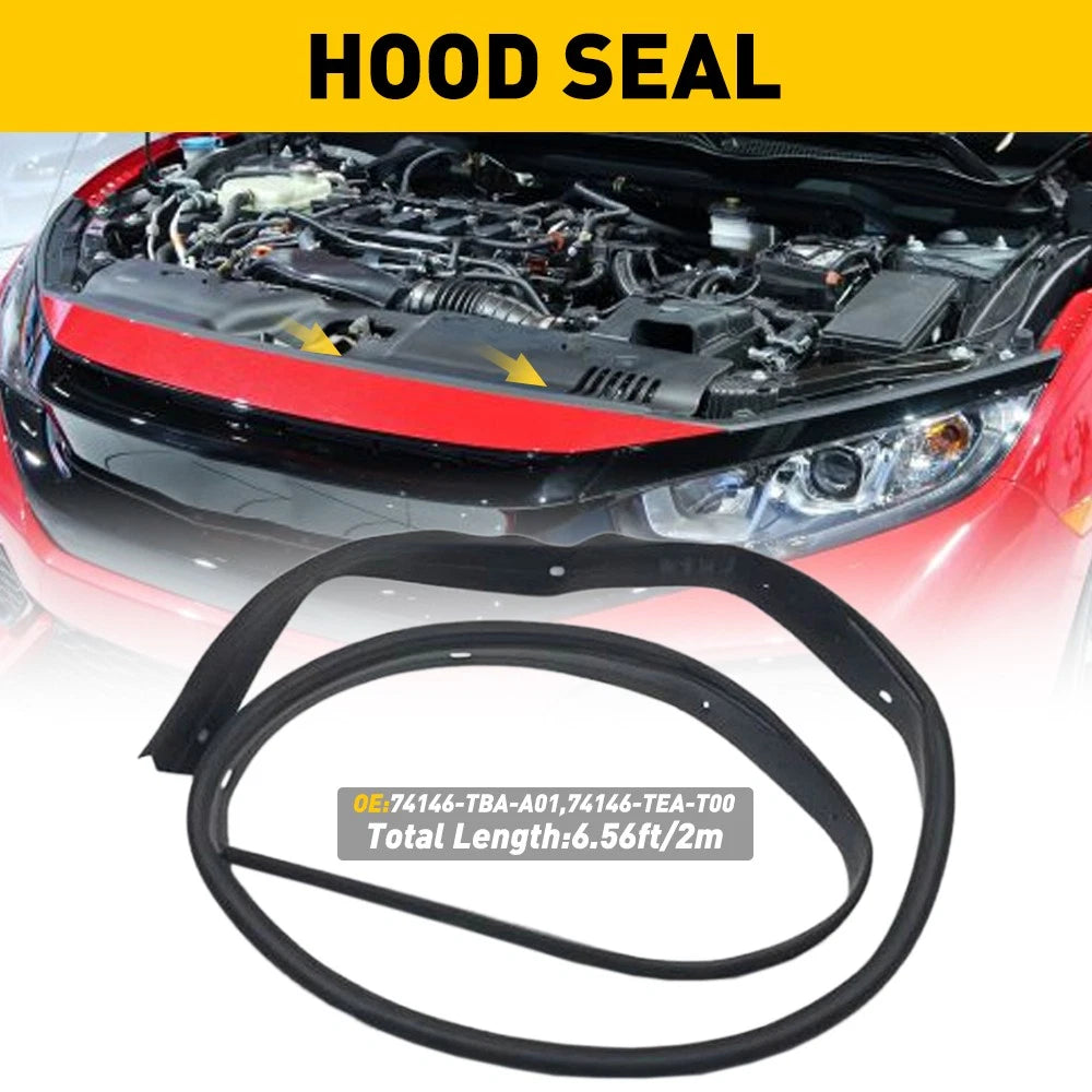 For 2016-19 Honda Civic Seal Hood Gasket Replacement Rubber OE#74146-TEA-T00 EOA 6B93BC-57