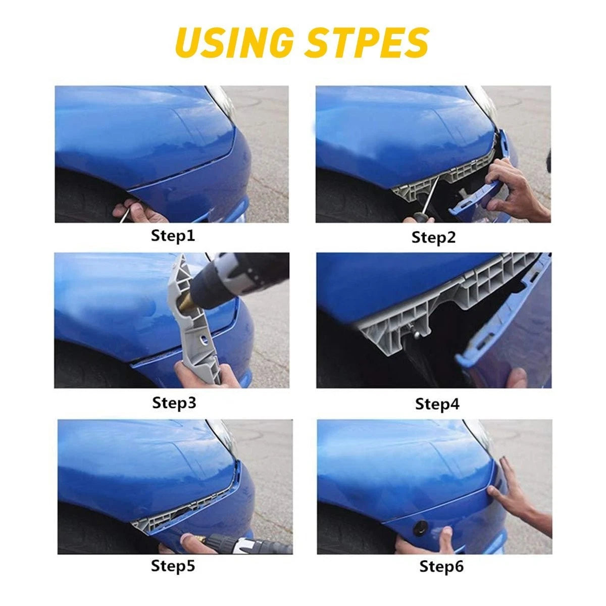 2-10pc Push Button Quick Release Hood Bonnet Pins Lock Clip Car Bumper Latch Kit 6B93BC-57