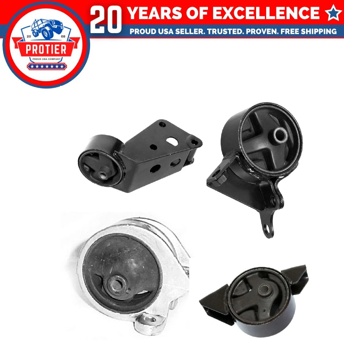 Motor & Trans Mount Set for 1991-1993 Nissan NX 2.0L for Auto Trans 4PCS 6B93BC-57