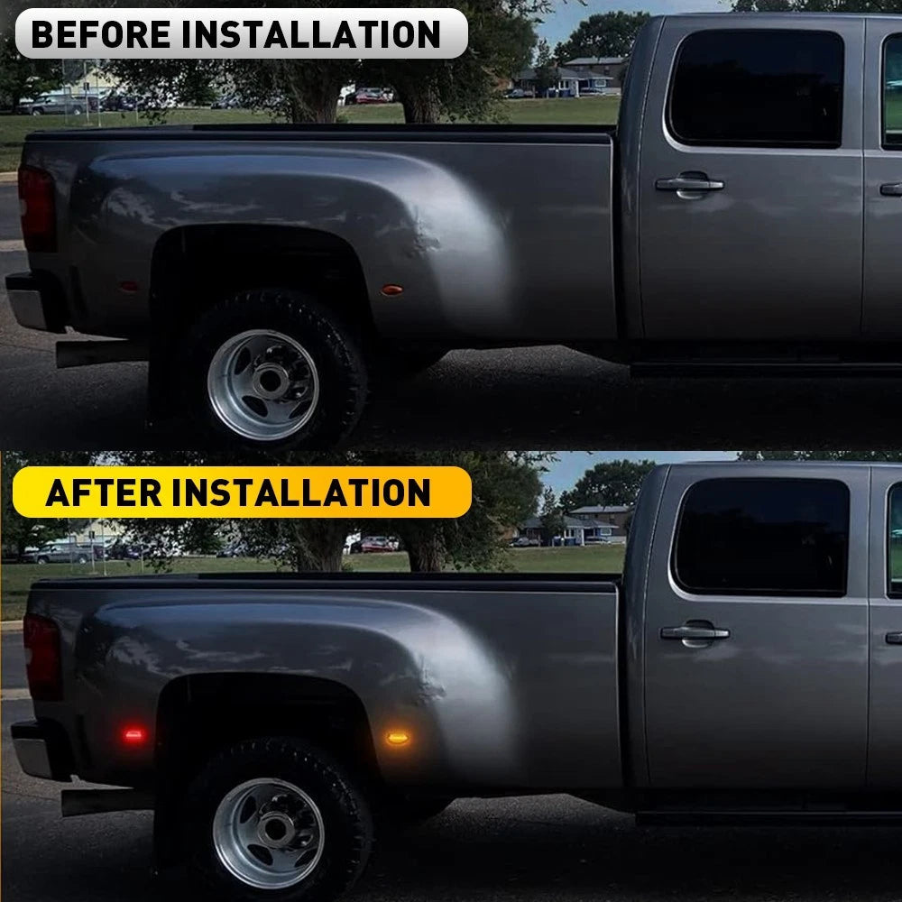 Dually Bed LED Marker For Light 99-14 Chevy Silverado Sierra GMC 2500HD 3500HD 6B93BC-57