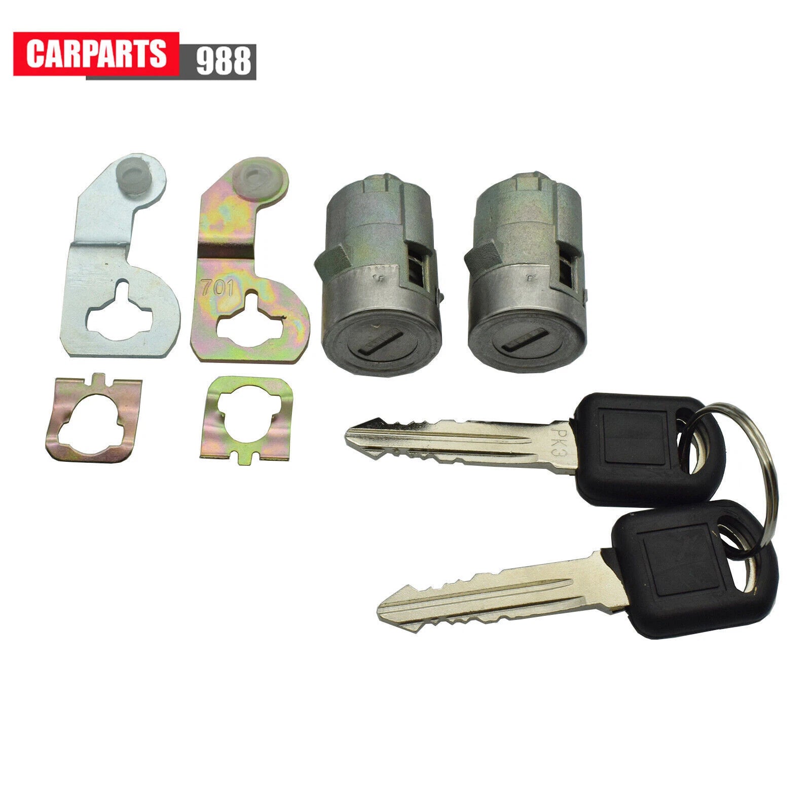 Door Lock Cylinder Kit W/ Keys For Chevy GMC Silverado Sierra Tahoe 15298924 6B93BC-57