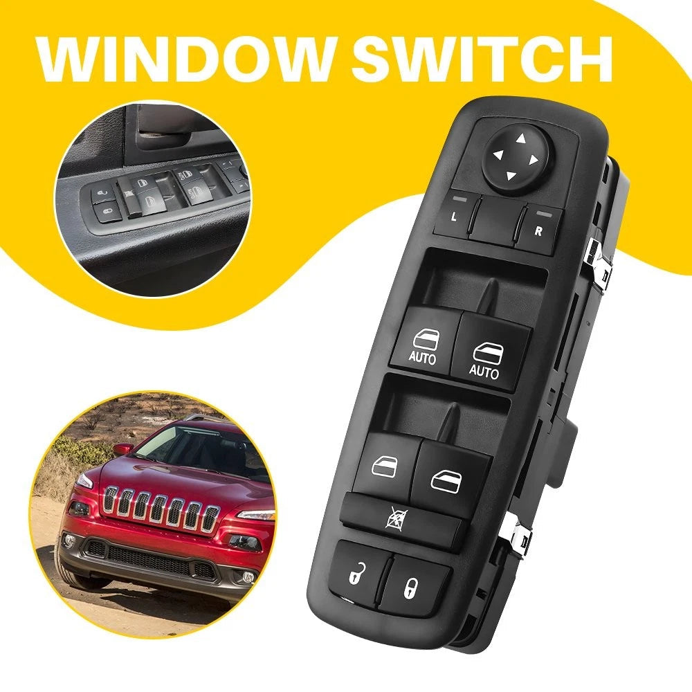 LH Driver Door Window Control Switch 3+9 Pins For Jeep Cherokee 2014 2015-2017 A 6B93BC-57