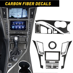 11x Carbon Fiber Full Interior Kit Cover Trim For Infiniti Q50 Q60 2014-19 USEOA 6B93BC-57