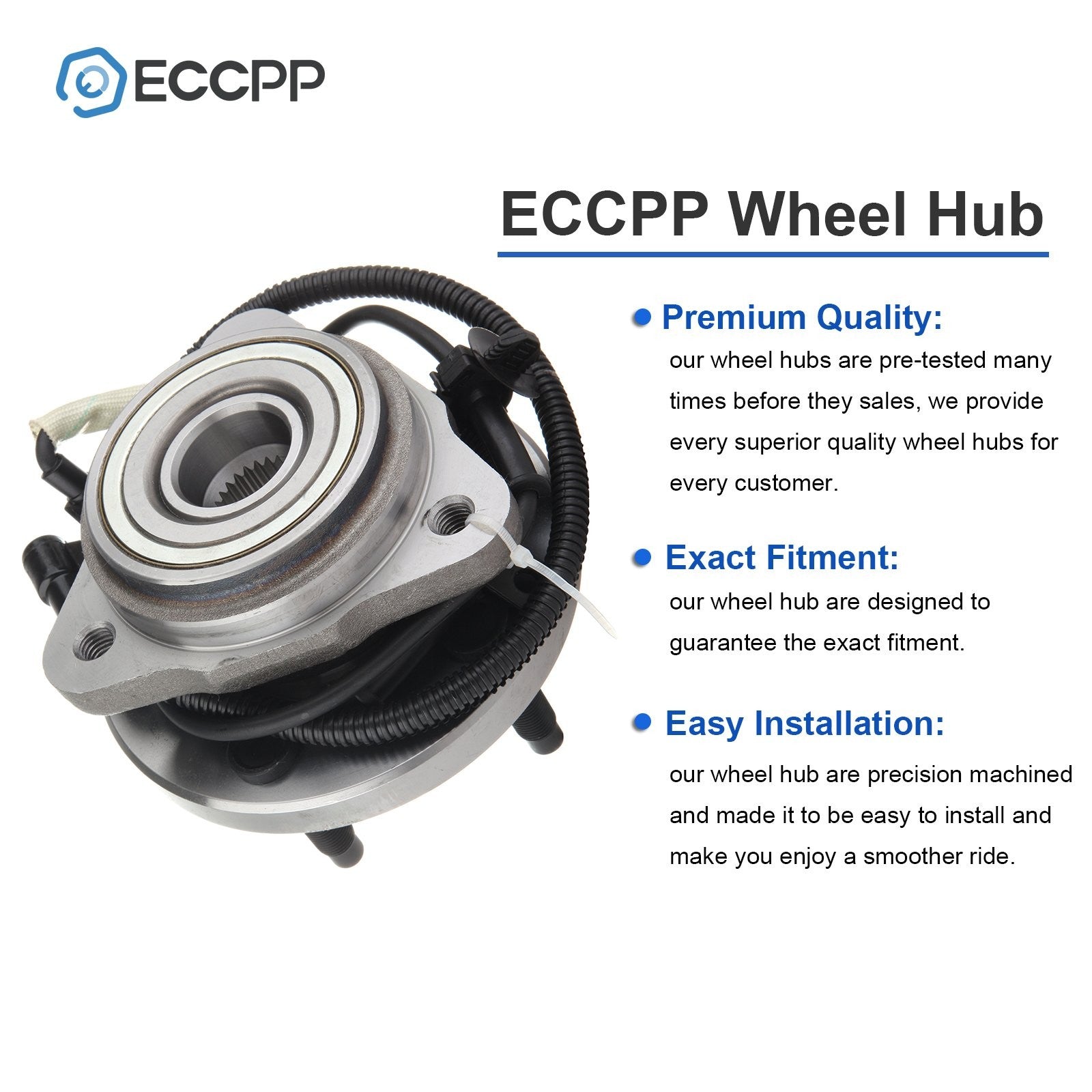 2P Wheel Hub Bearings Front 4WD AWD For Ford Explorer Ranger Mercury Mountaineer 6B93BC-57
