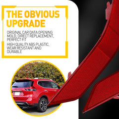 2PCS Rear Bumper Reflector Set Red Lens For 2017-2020 Nissan Rogue LH RH Side EA 6B93BC-57