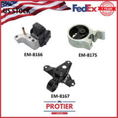 Engine Motor & Trans. Mount Set for 1995-1999 Toyota Tercel 1.5L Auto 3 Speed 6B93BC-57