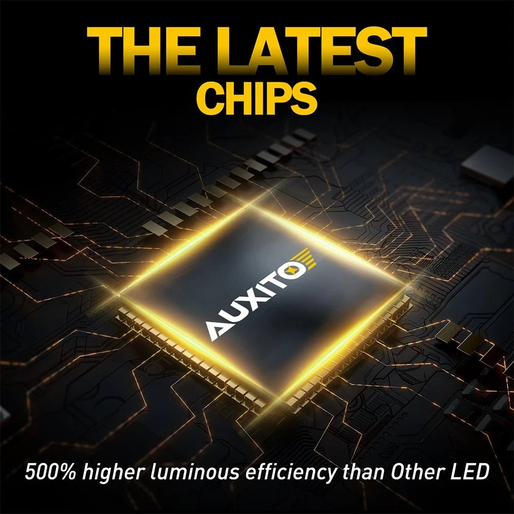 AUXITO H4 9003 LED Headlight Kit Bulbs High Low Beam White 80000LM Super Bright AUXITO