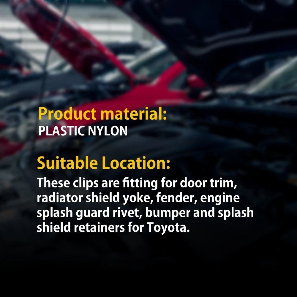 For Toyota 146PCS Fender Door Hood Bumper Trim Clip Retainer Fastener Assortment 6B93BC-57
