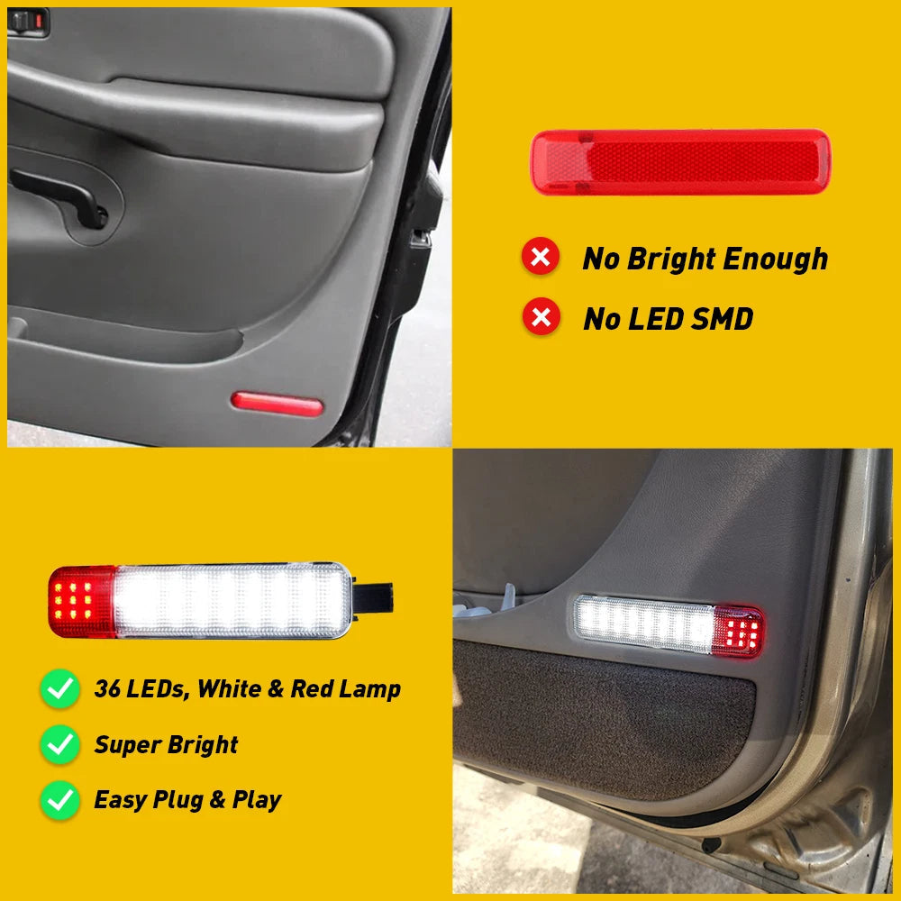 LED Door Courtesy Lights For 1995-2007 Chevy C/K Silverado Tahoe GMC Sierra EOA 6B93BC-57