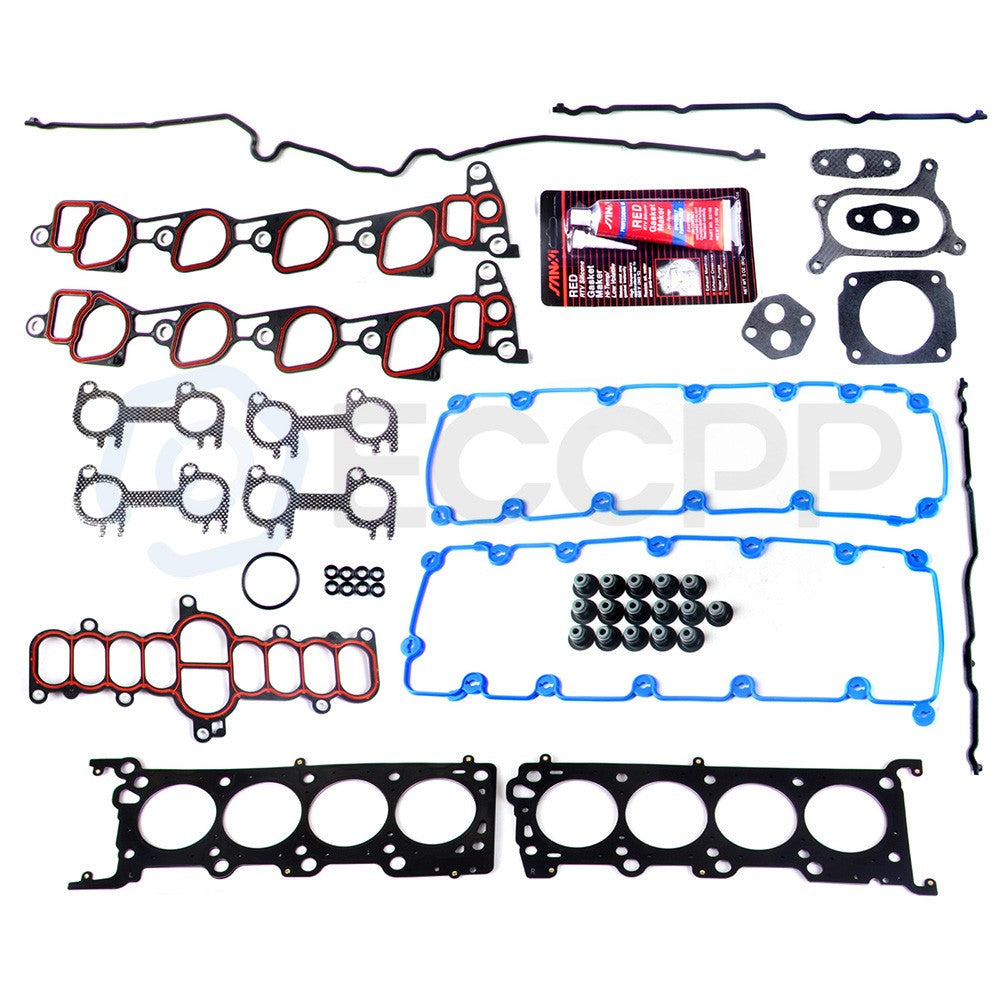 Full Gasket Set Timing Chain Kit For 98 Ford E-150 Econoline Club Wagon 5.4L V8 6B93BC-57