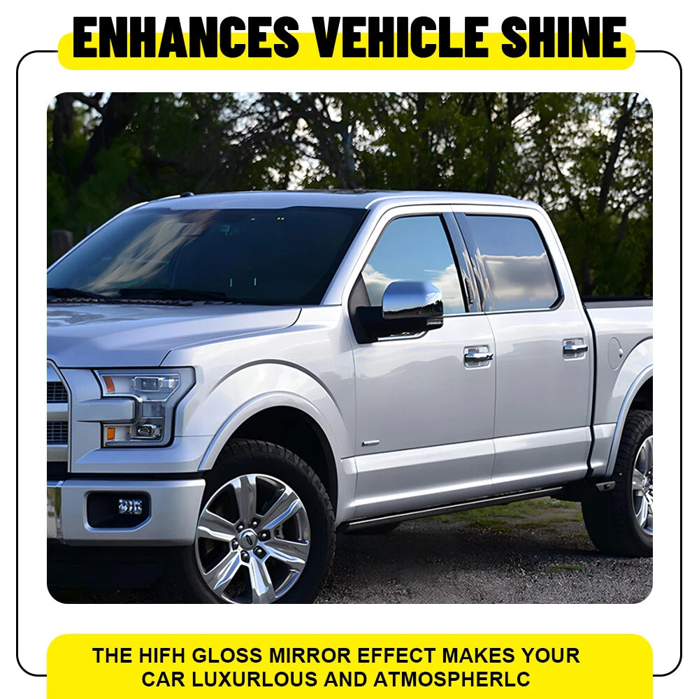 For 2015-2021 Ford F-150 Gloss Black Door Side Window Pillar Posts Cover Trims A 6B93BC-57