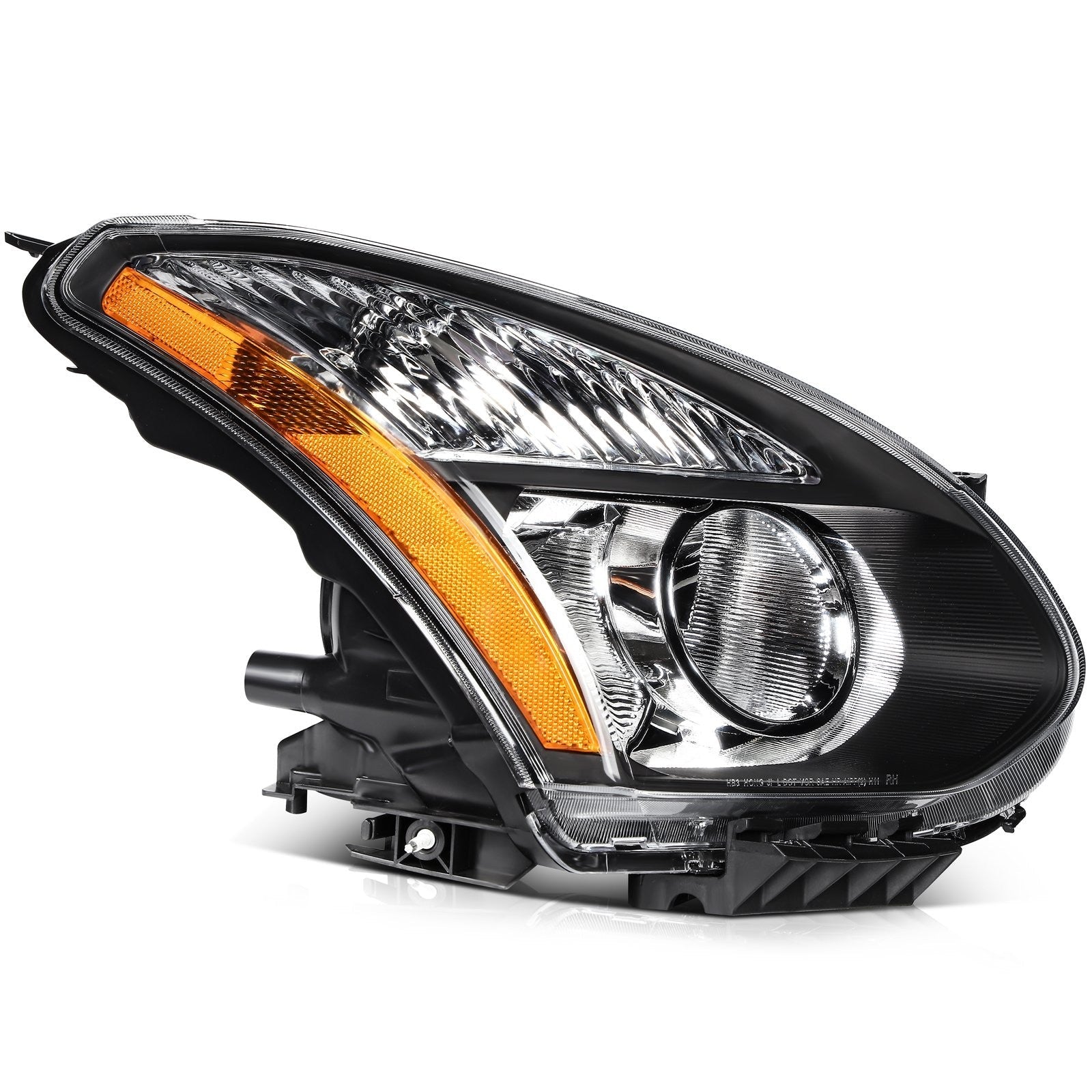 ECCPP Headlights Assembly For Nissan For Rogue 2.5L 2012-2015 Pair Black Amber 6B93BC-57