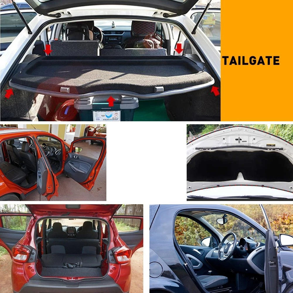 9.8FT Rubber Car Auto Seal Weather Strip Door Window Lock Trunk Hood Edge Trim 6B93BC-57