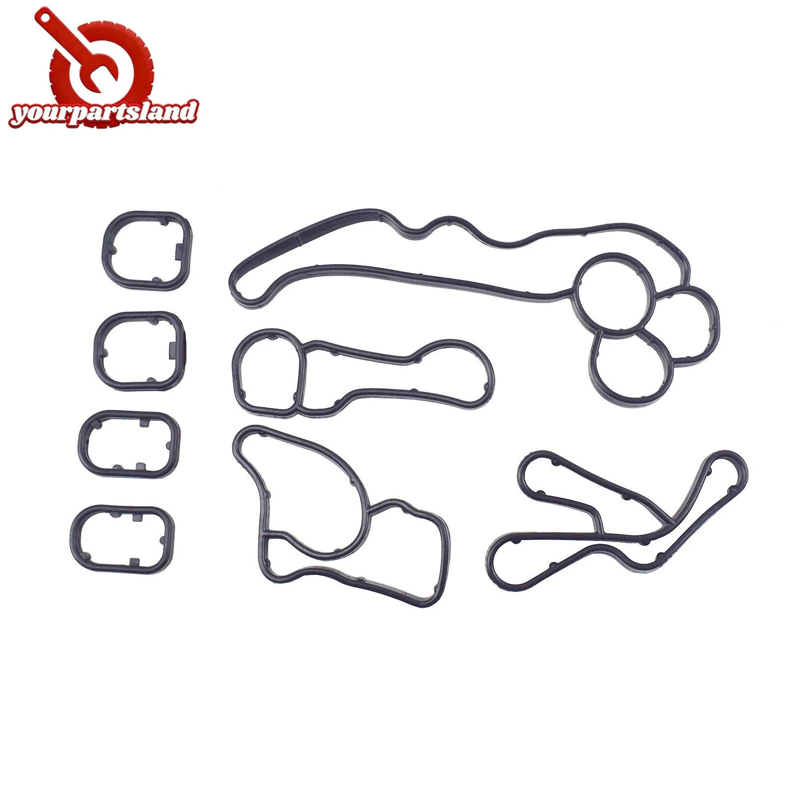 Oil Filter Housing Seal Gasket SET For BMW E90 E71 F01 F10 N47N N57N 11428580680 6B93BC-57