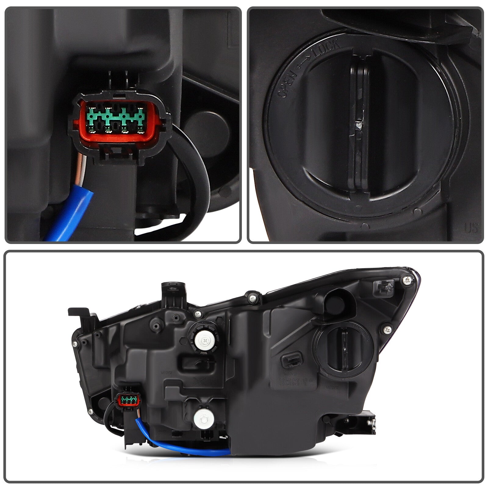 Headlights Assembly Right Side For Infiniti Q50 2014-2022 w/LED DRL 6B93BC-57