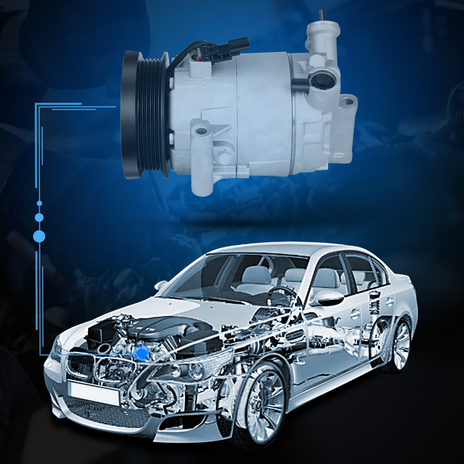AC A/C Compressor Fits Chevrolet Colorado 2.5L 2015 2016 2017 2018 6B93BC-57