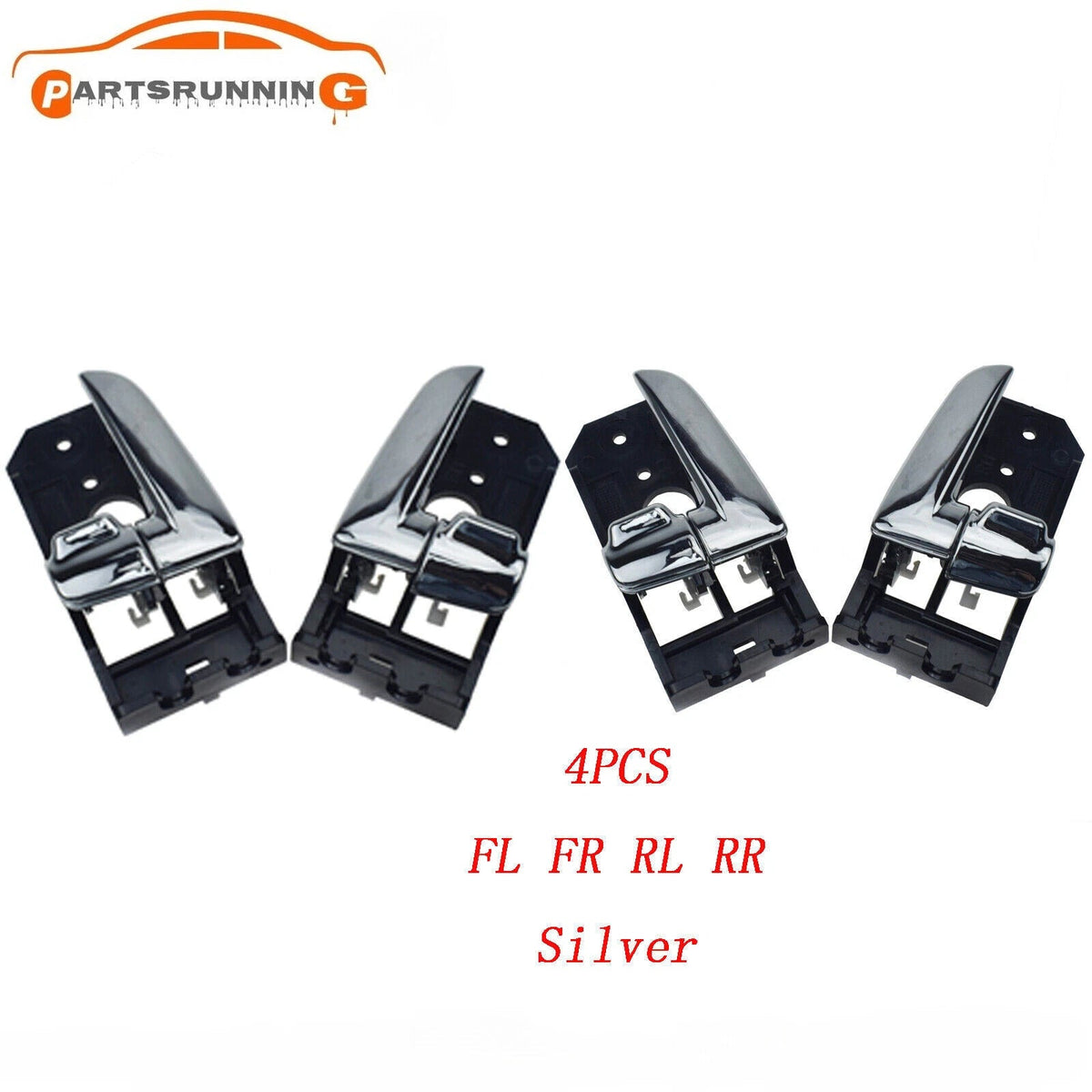 Front Rear LH & RH Interior Inner Door Handle Chrome For Kia Spectra 826102F000 6B93BC-57