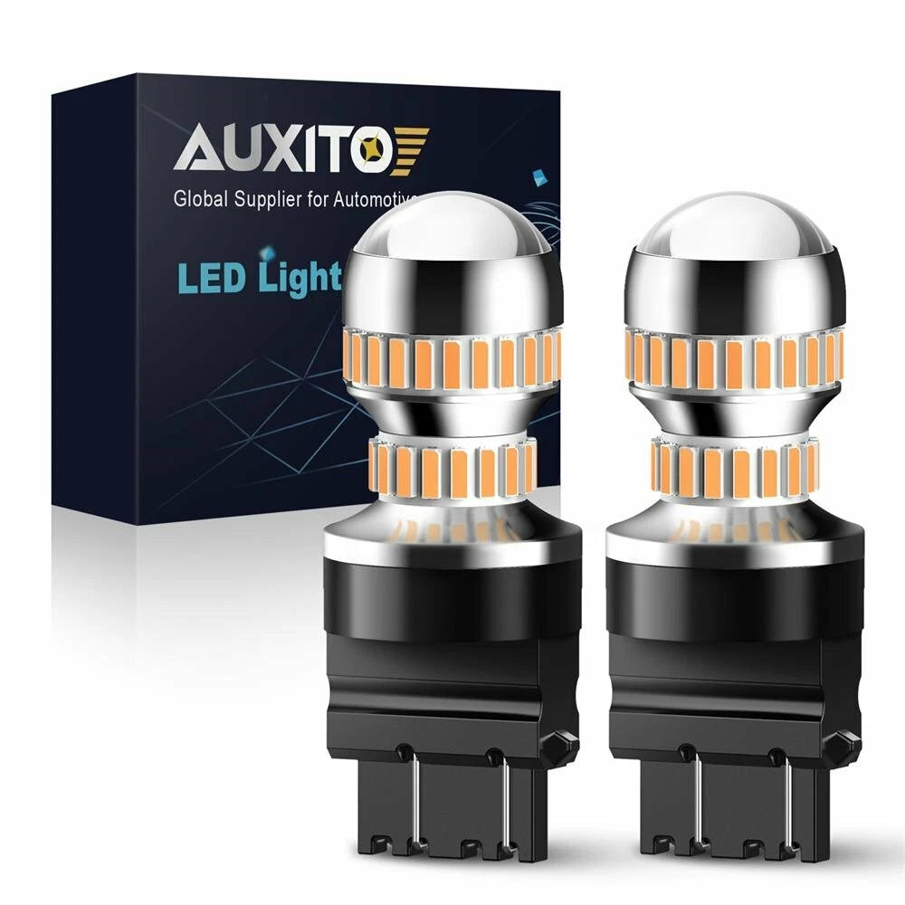 4x AUXITO Yellow Amber 3157 LED DR Turn Signal Parking Light Blinker Corner Bulb AUXITO
