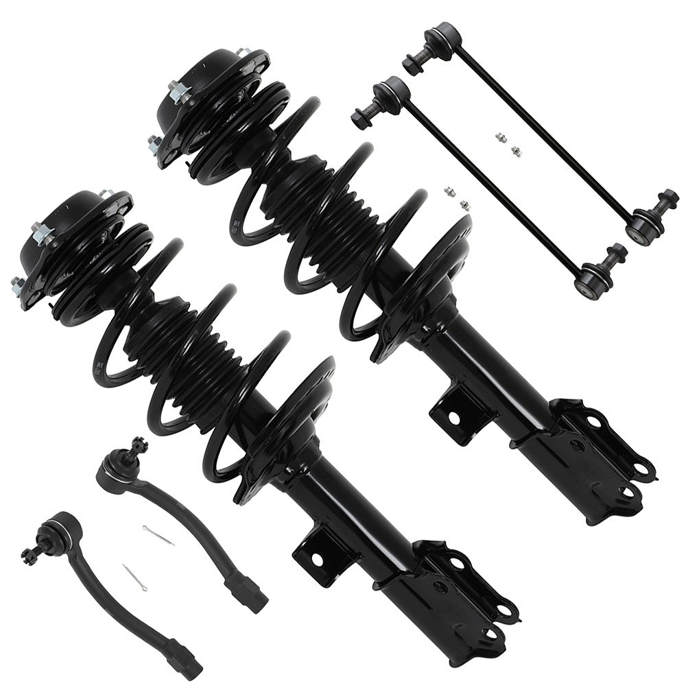 6x Front  Complete Struts Sway Bars Outer Tie Rods For Hyundai Elantra 2011-2016 6B93BC-57