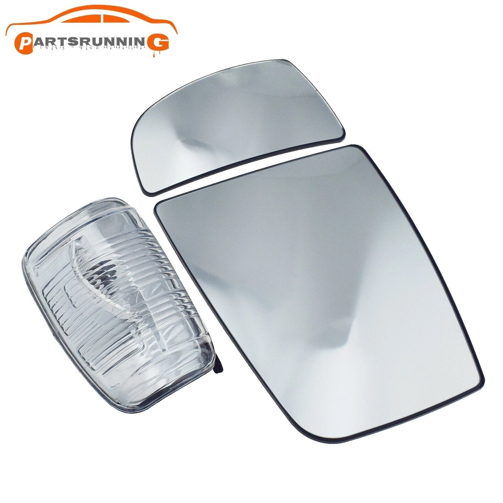 RIGHT SIDE DOOR MIRROR GLASS UPPER & LOWER + INDICATOR LENS FOR FORD TRANSIT MK8 6B93BC-57