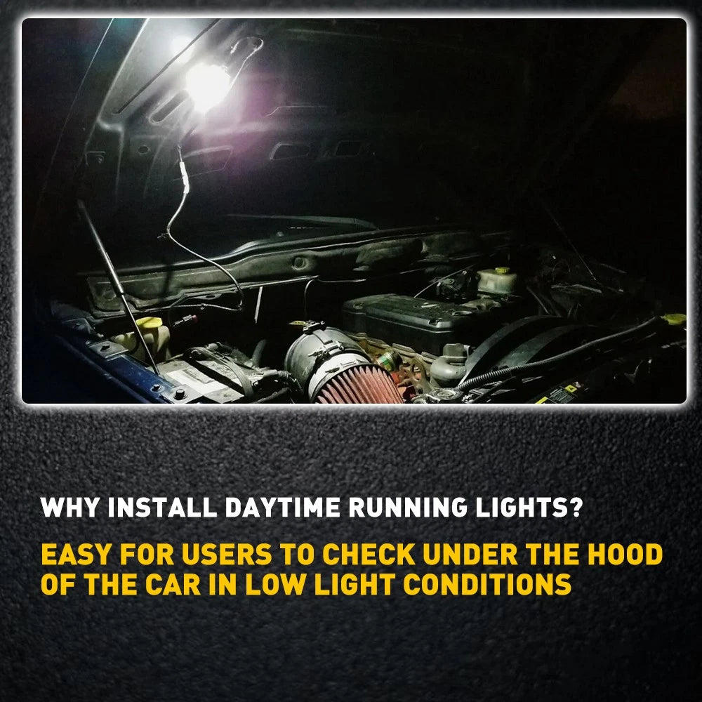 LED Under Hood Light White 56021441 For 2001-2010 Dodge Ram 1500 2500 3500 EOA 6B93BC-57