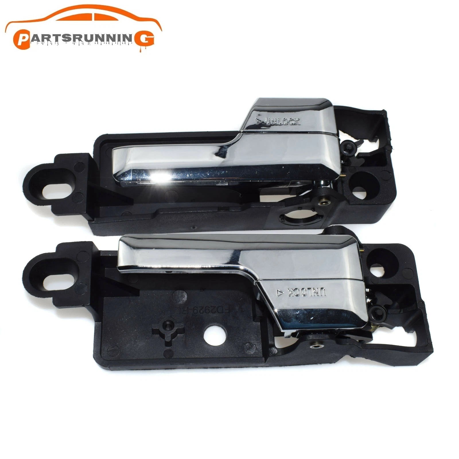Chrome Interior Door Handle Rear Left Right for 2006-12 Ford Fusion 6E5Z5422601B 6B93BC-57