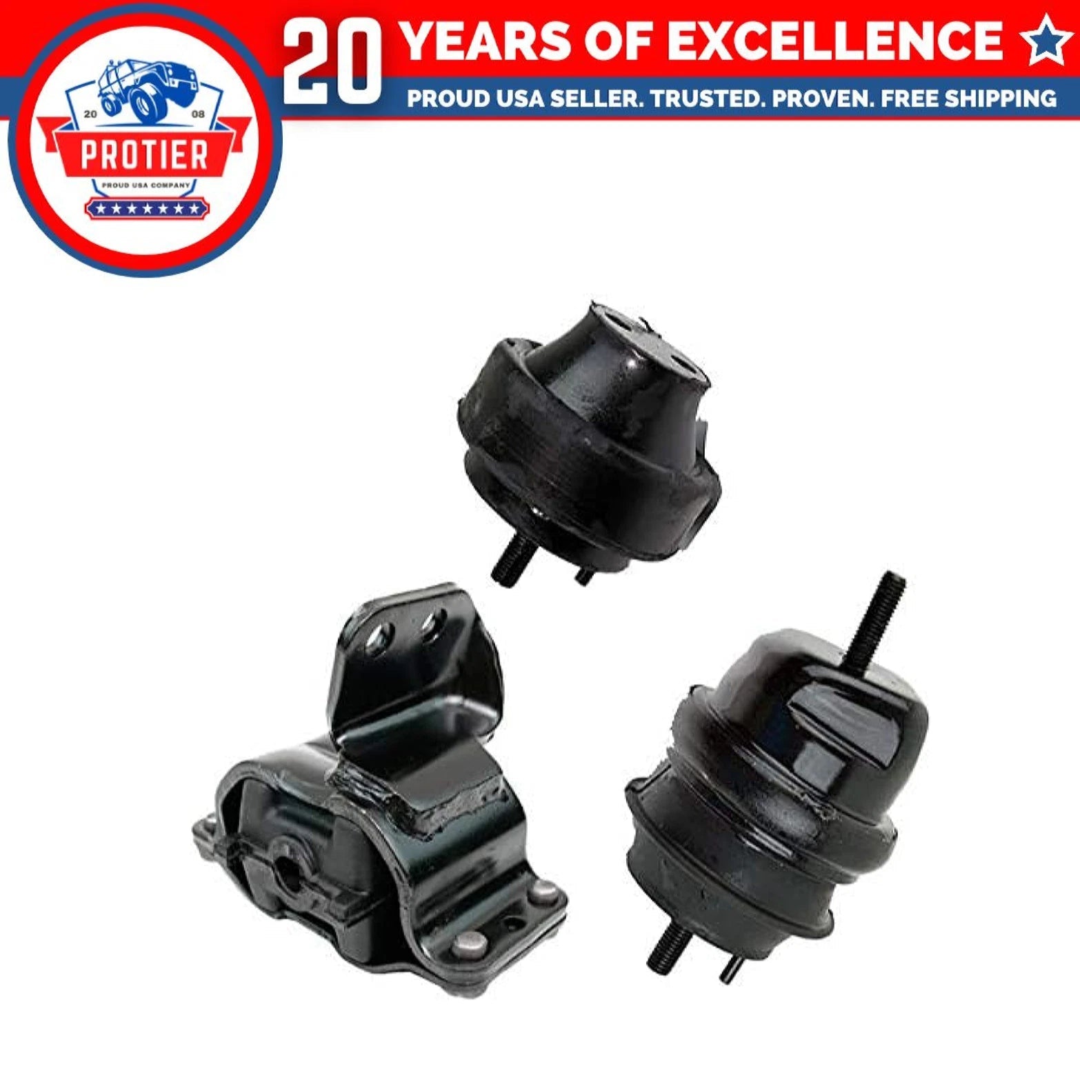 Engine Motor & Trans Mount Set 3pcs 19-03 compatible with Ford Windstar 3.8L 6B93BC-57