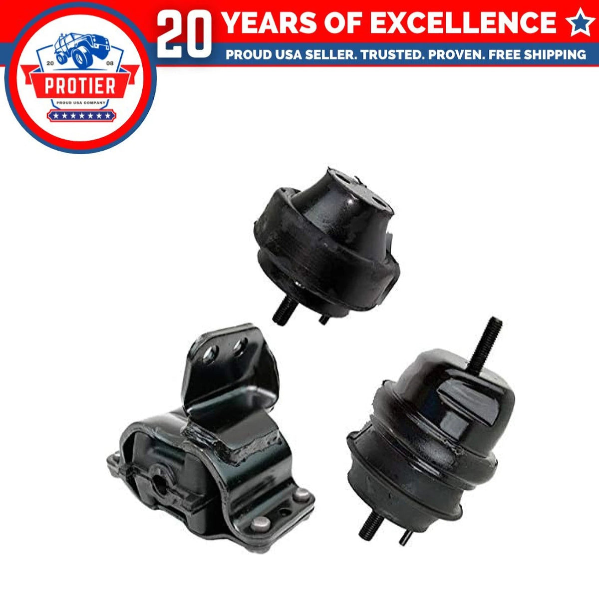 Engine Motor & Trans Mount Set 3pcs 19-03 compatible with Ford Windstar 3.8L 6B93BC-57