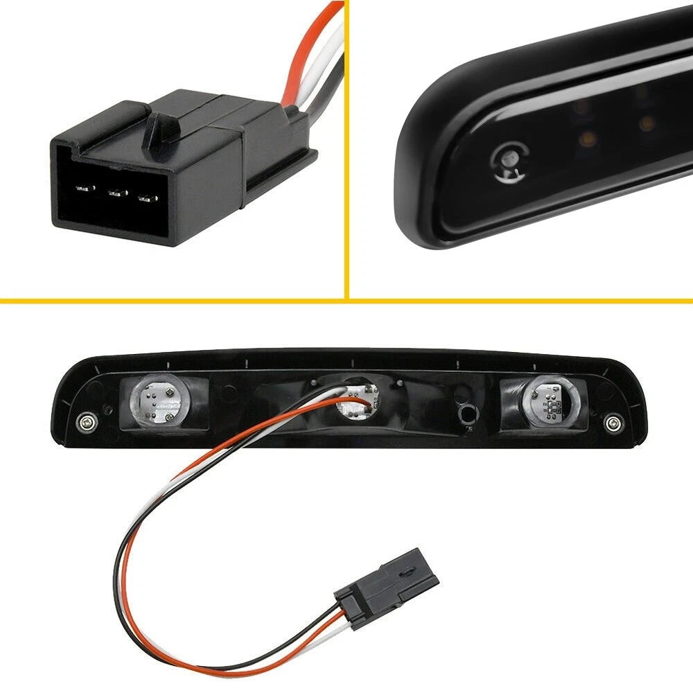 For 94-96 Ford F150 F250 BRONCO 3rd Third Brake Light Smoke LED Rear Cargo Lamp 6B93BC-57