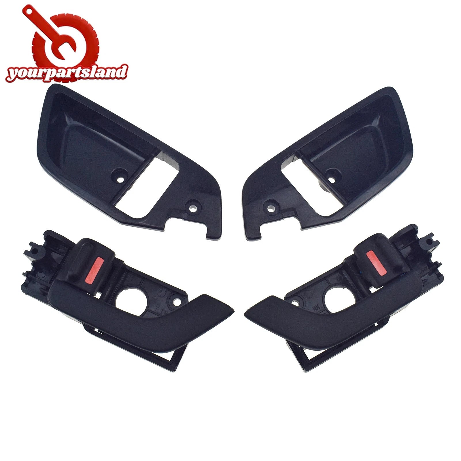 4pc Inside Interior Door Handle & Cover Right Left for Hyundai Tiburon 2003-2008 6B93BC-57