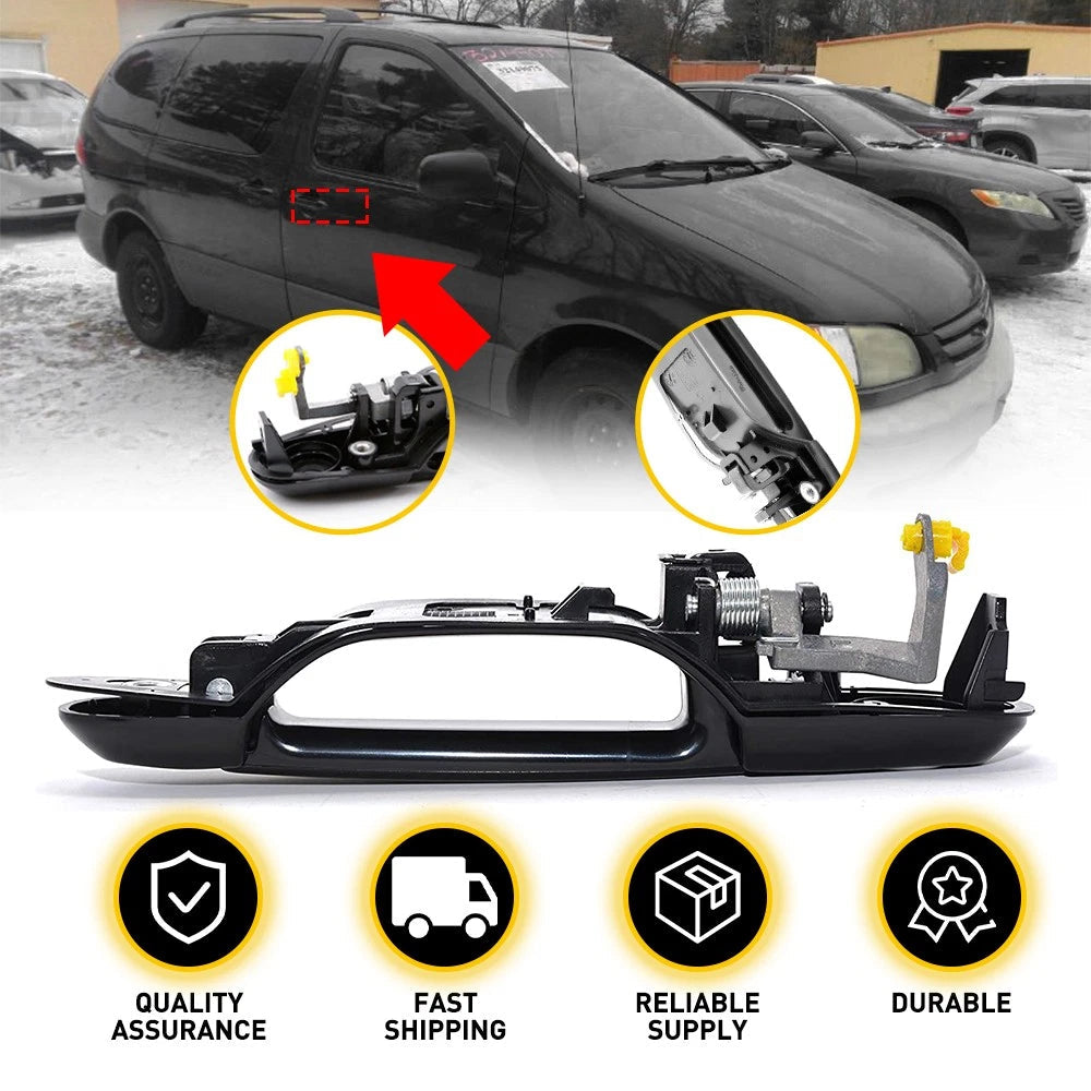 For 98-03 Toyota Sienna Door Handle Front Side Left Exterior Black Outside 6B93BC-57