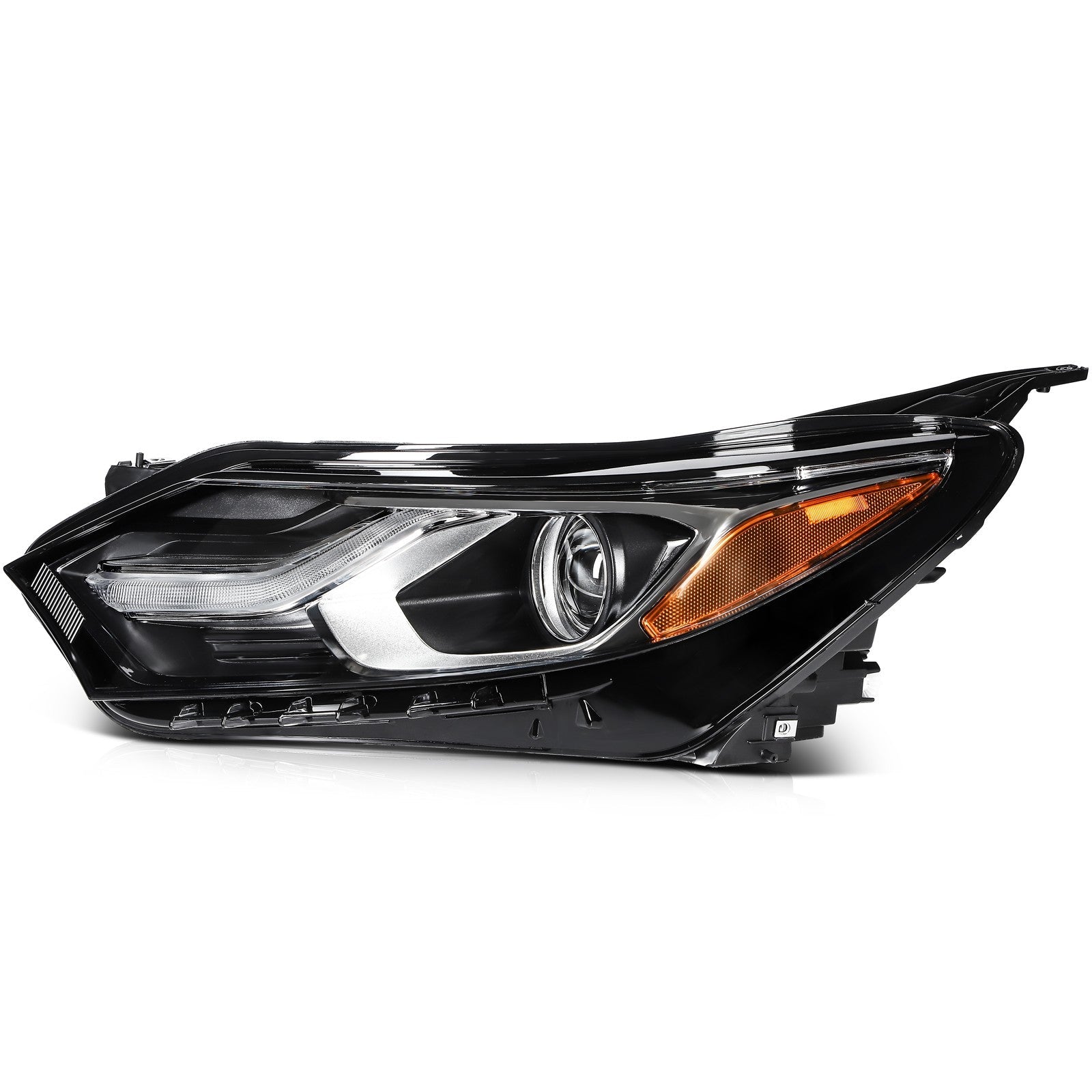 Pair Kit Halogen Headlights Assembly For 2018-2020 Chevrolet Equinox Black Amber 6B93BC-57