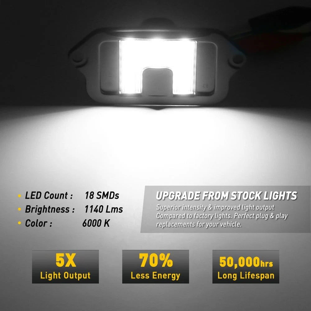 White LED Rear License Plate Light Lamp Upgrade For 2005-2009 Ford Mustang EOA 6B93BC-57