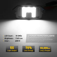 White LED Rear License Plate Light Lamp Upgrade For 2005-2009 Ford Mustang EOA 6B93BC-57