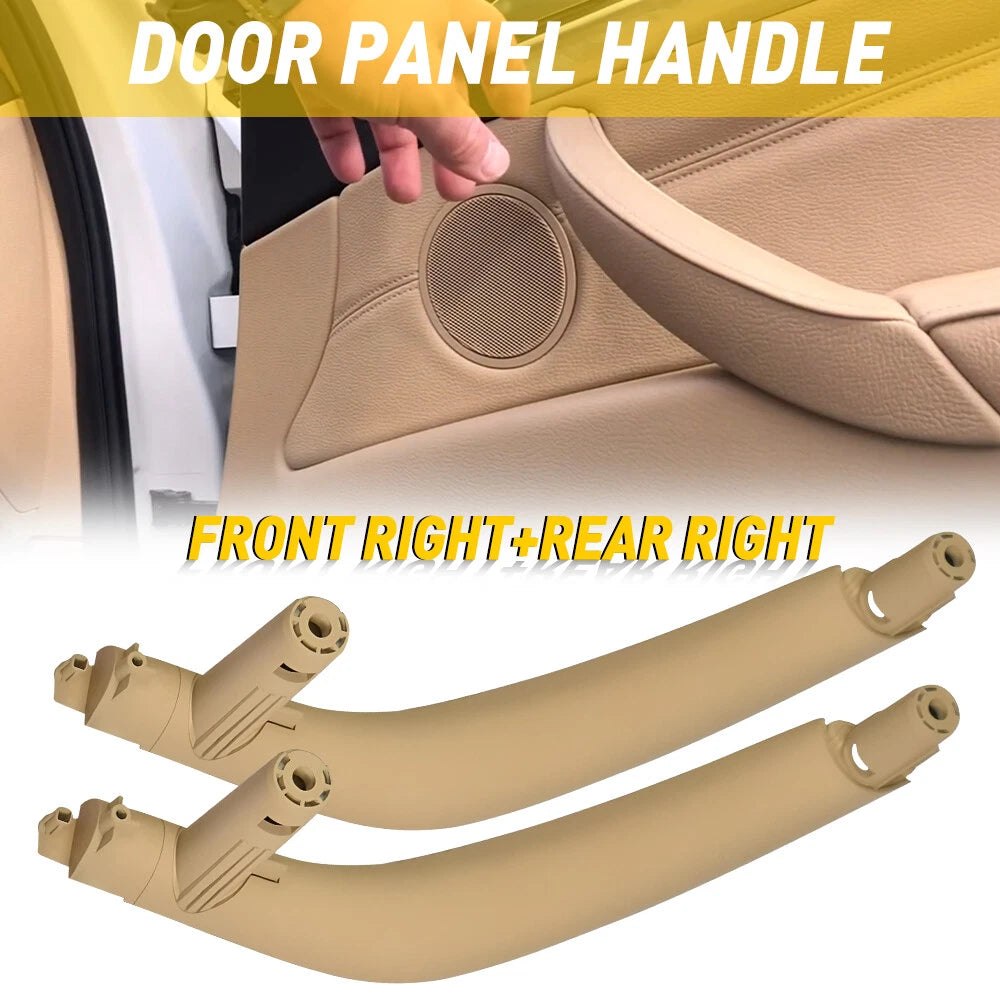 For BMW X5 E70 X6 14-18 Passenger Right Inner Door Handle Pull Trim Cover Beige 6B93BC-57