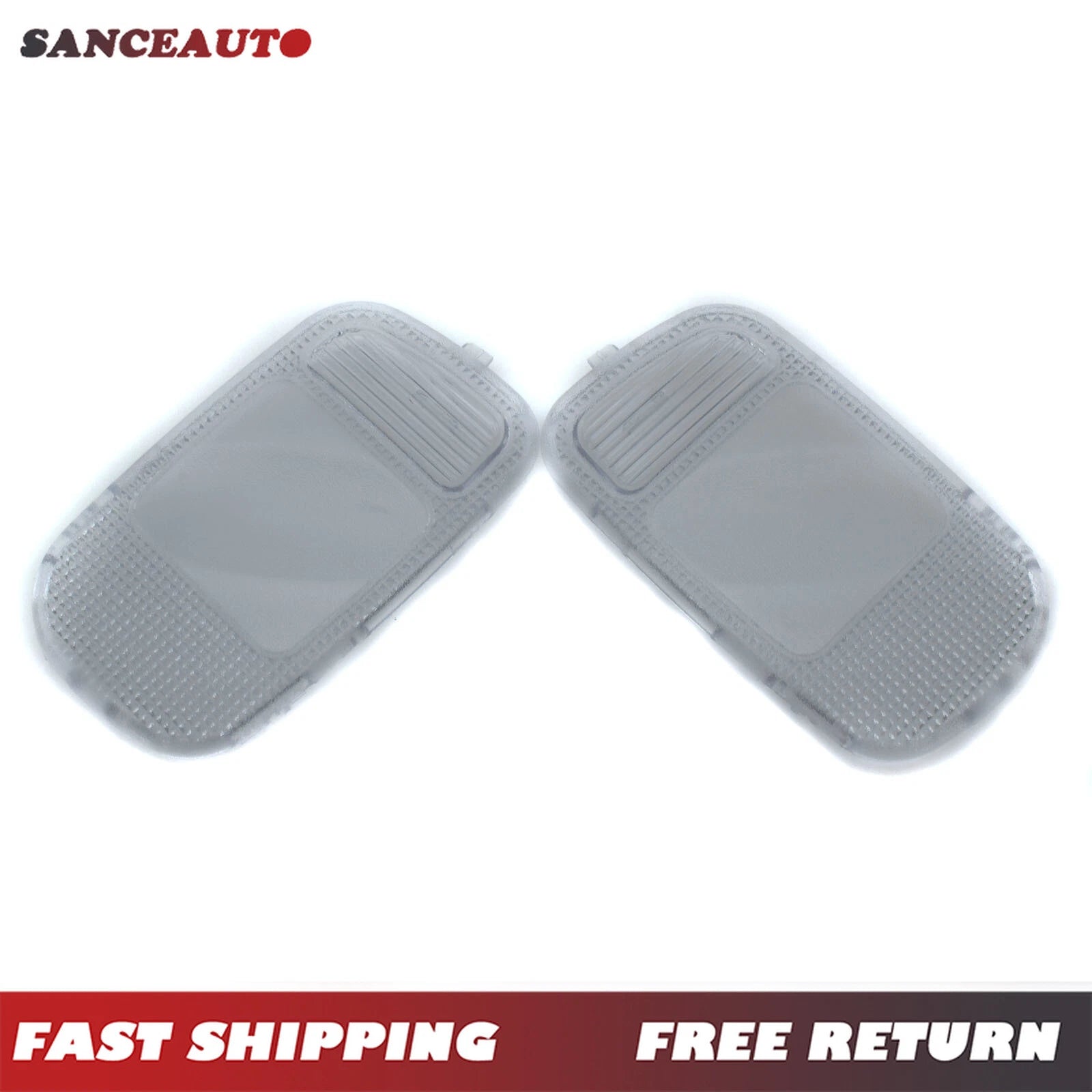 Overhead Console Dome Light Lens 2PC For 02-10 Dodge Ram 5183270AA 5183271AA 6B93BC-57