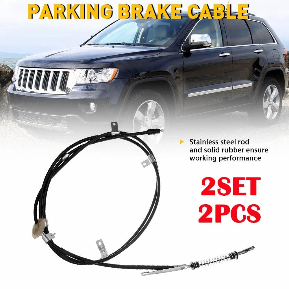 2x Rear Hand Park Brake Cable Fit 2011 2012 13-20 Jeep Grand Cherokee 52124961AH 6B93BC-57