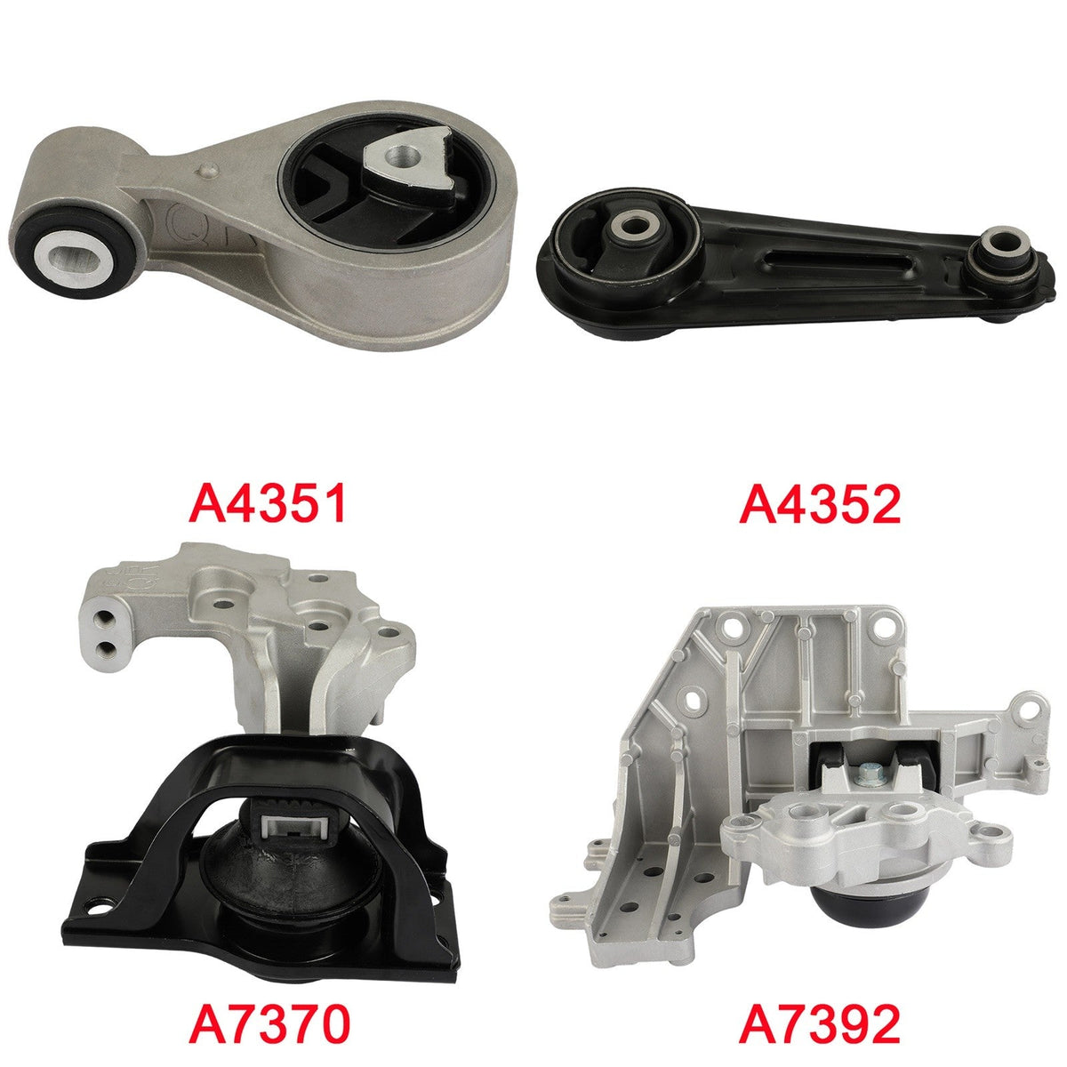 4pc Motor Engine Mount Set For 2008-2015 Nissan Rogue AWD CVT Transmission EPA 6B93BC-57