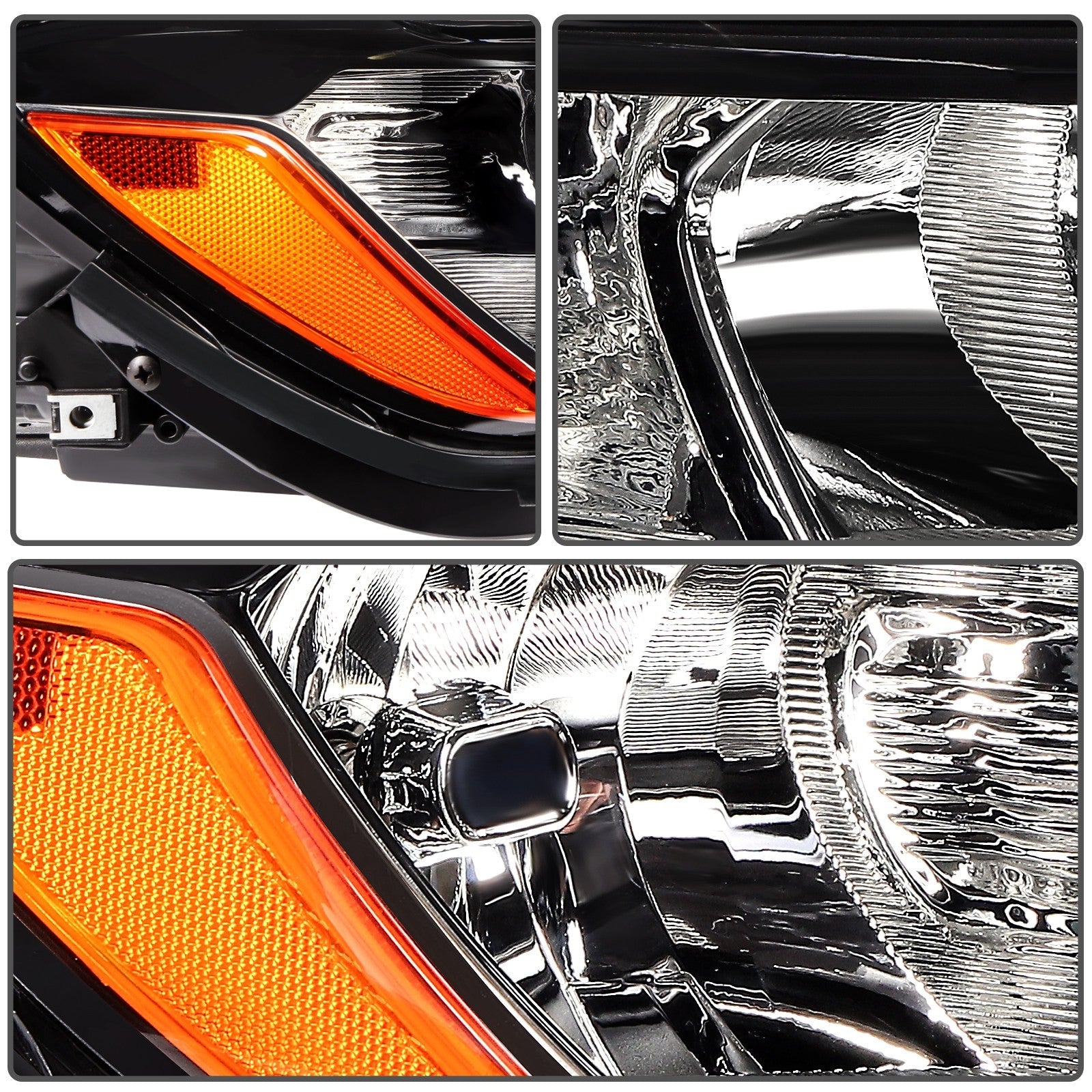 Passenger Side Headlight Assembly For 2017-2021 Jeep Compass Black Housing 6B93BC-57