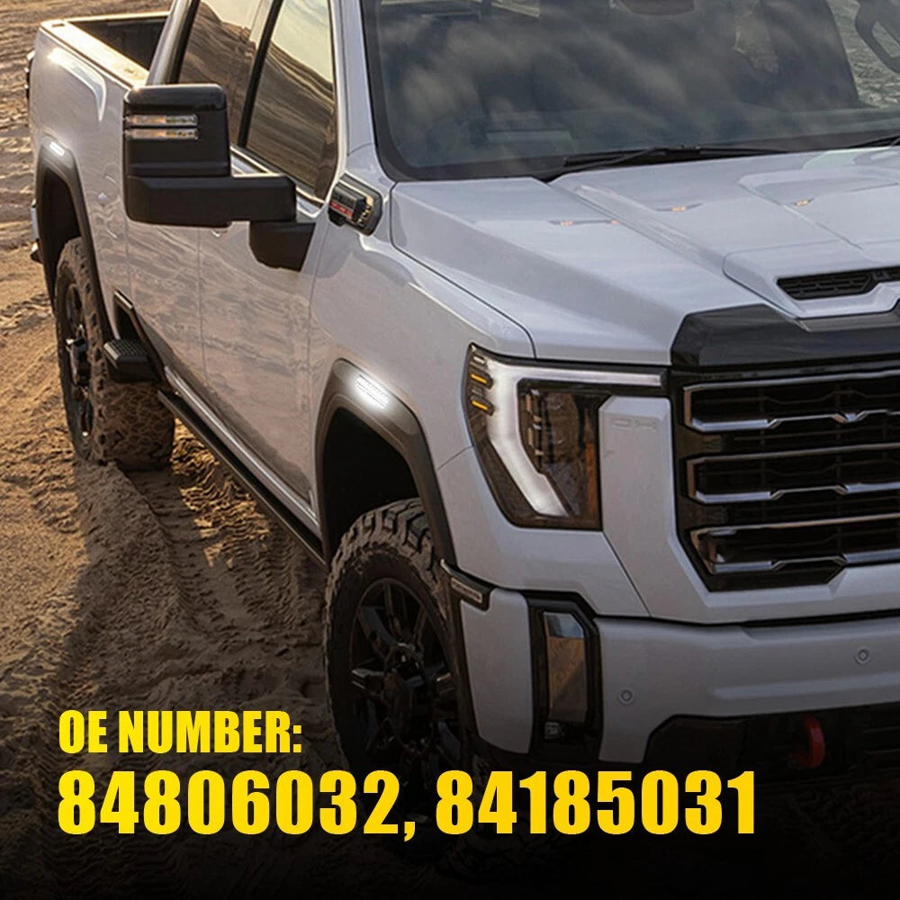 Clear White LED Wheel Fender Side Lights For 2020-2023 GMC Sierra 2500HD 3500HD 6B93BC-57